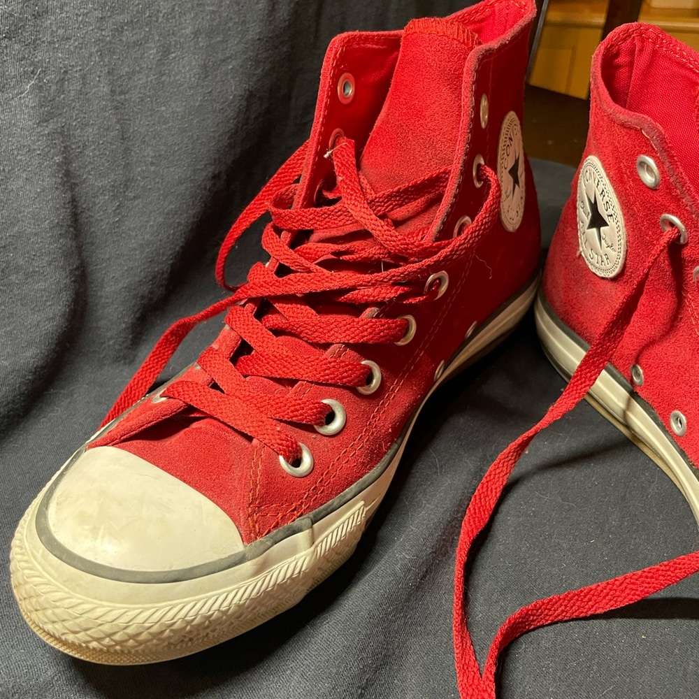 Converse Red High-Tops - Picture 2 of 4
